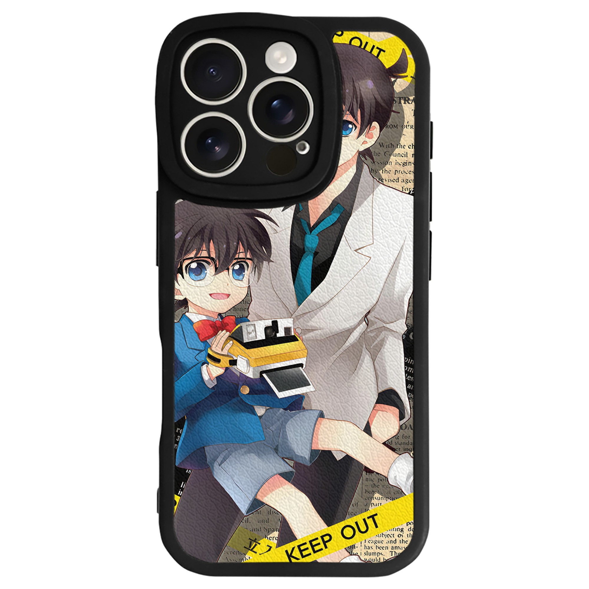 （画像用） 名探偵コナン Detective Conan 【iPhone 16シリーズ対応】シリコンスマホケース（レザー調） 材質：シリコン